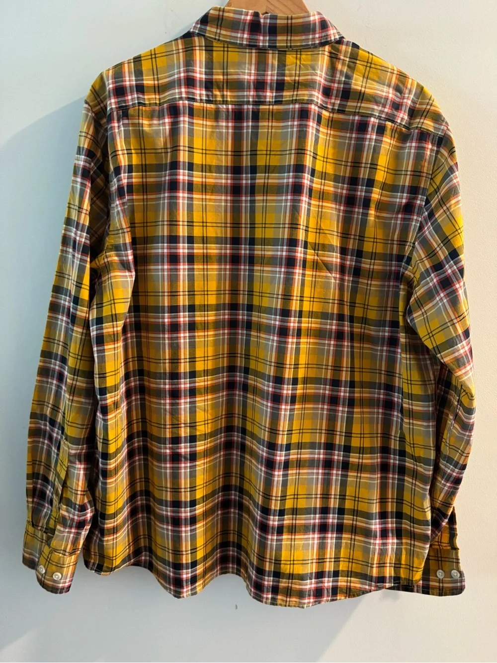 Banana Republic Yellow Plaid Button-Down Shirt